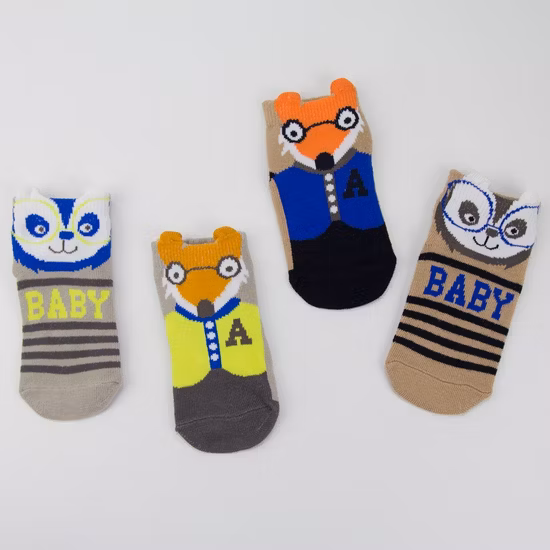Calcetines al por mayor de encargo unisex del apretón del algodón del muchacho de los niños del bebé de los niños