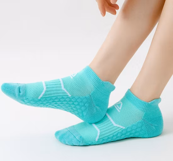 Calcetines deportivos con lengüeta para hombre, calcetines tobilleros de corte bajo para correr, calcetines deportivos de algodón para ciclismo