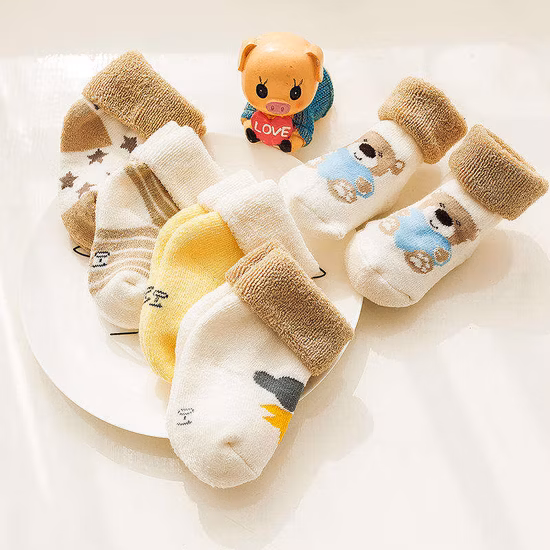 Calcetines de punto cálidos para niños, populares, holgados, de algodón, nueva llegada
