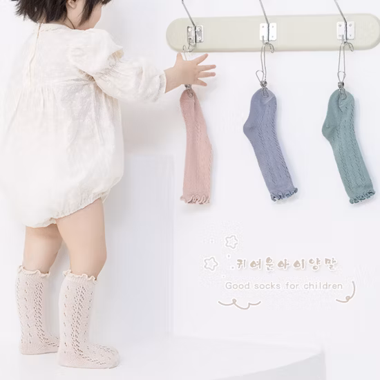 Calcetines de algodón 3D con bonito adorno antideslizante para niños calcetines para caminar bebé